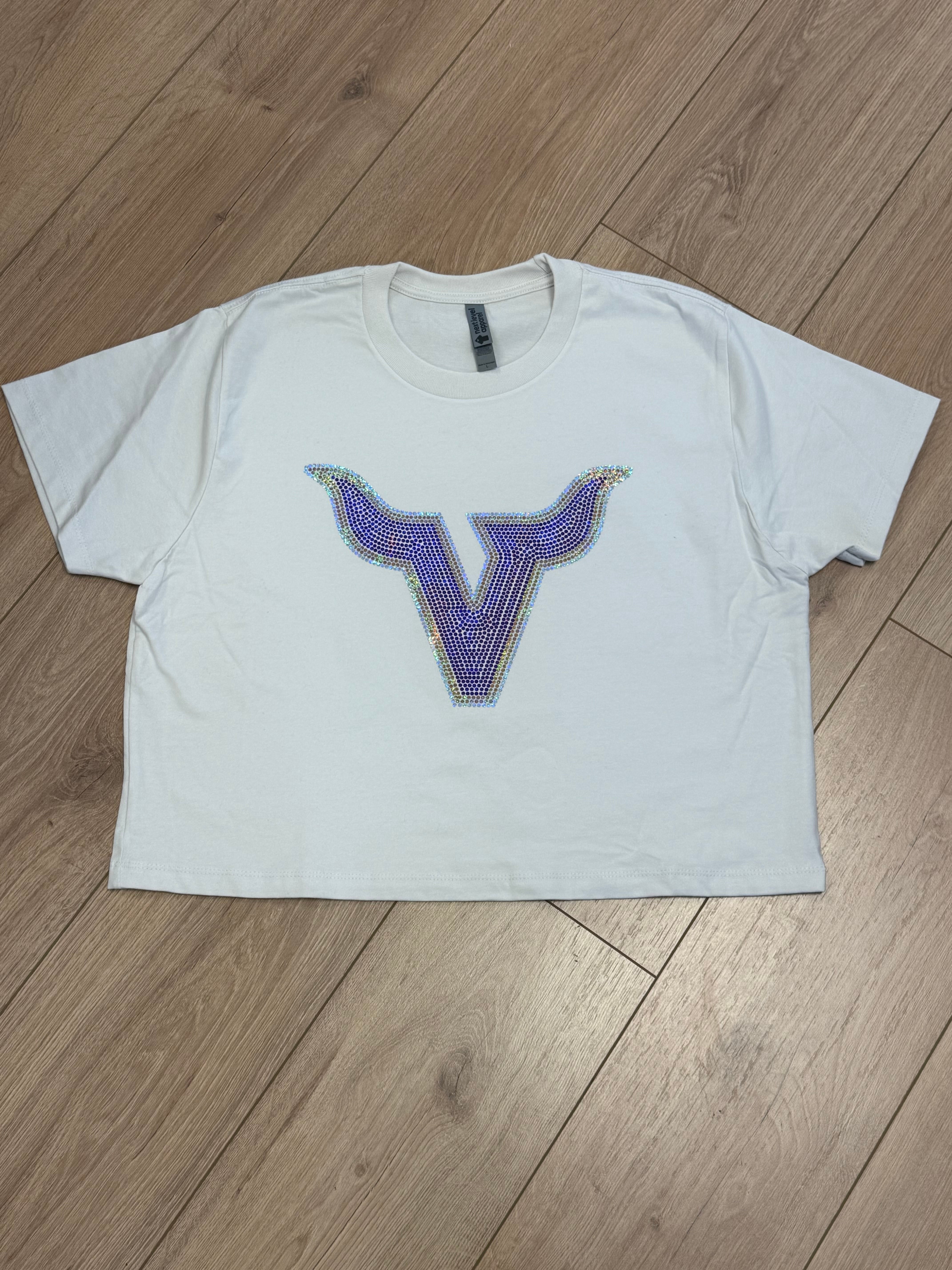 Valencia Logo Bling Boxy Crop Tee