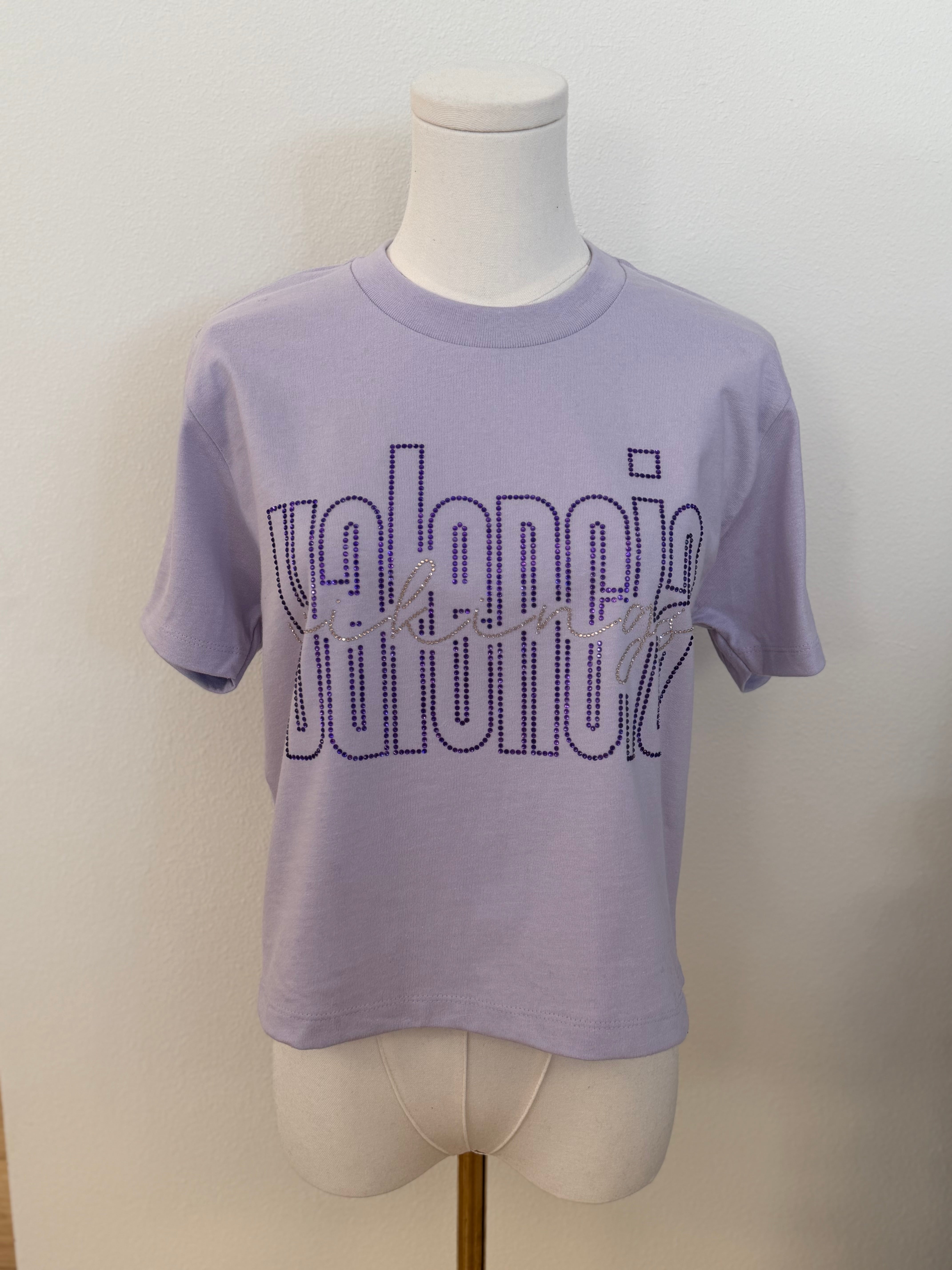 Valencia Script Boxy Crop Tee