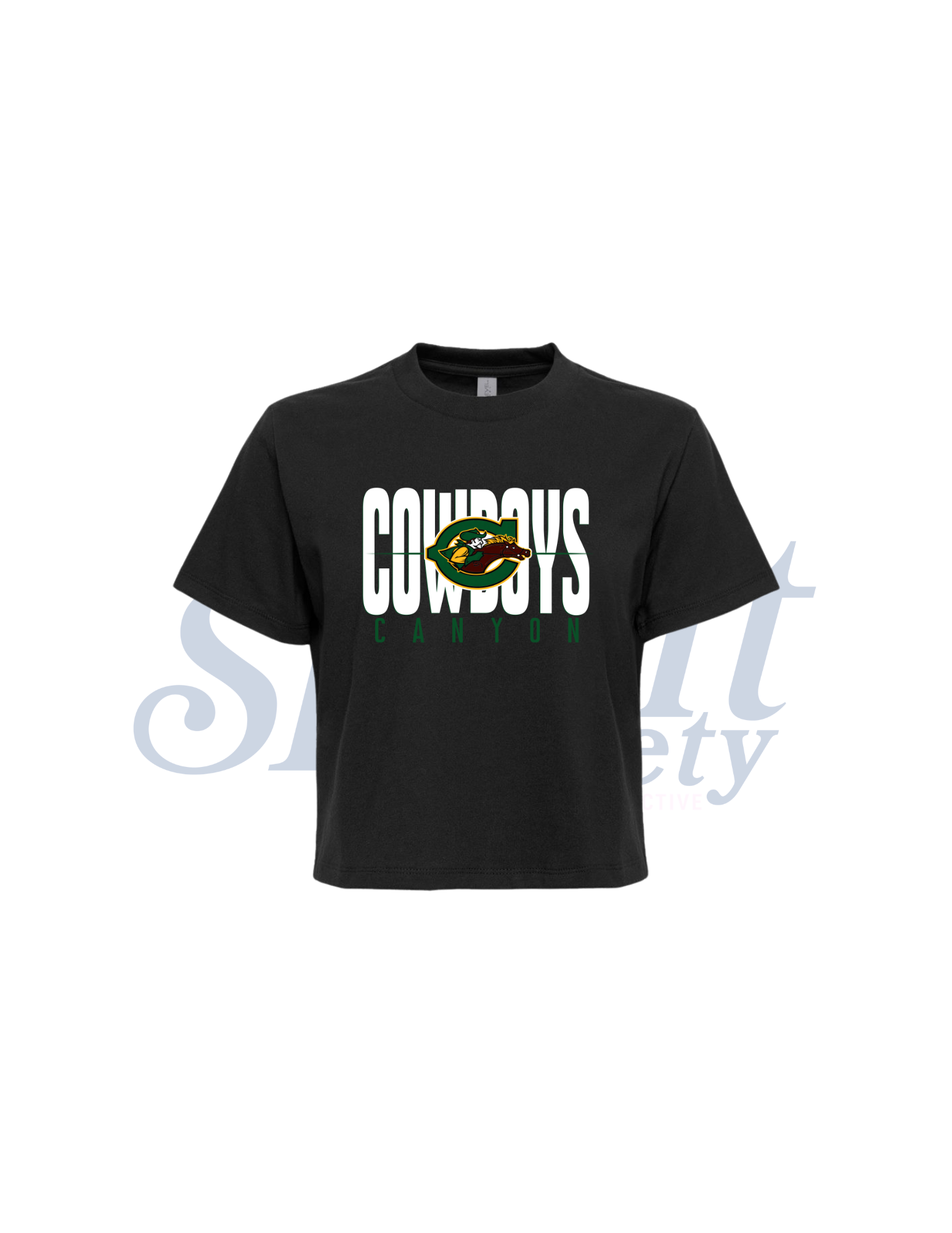 Cowboys Strike Boxy Crop Tee