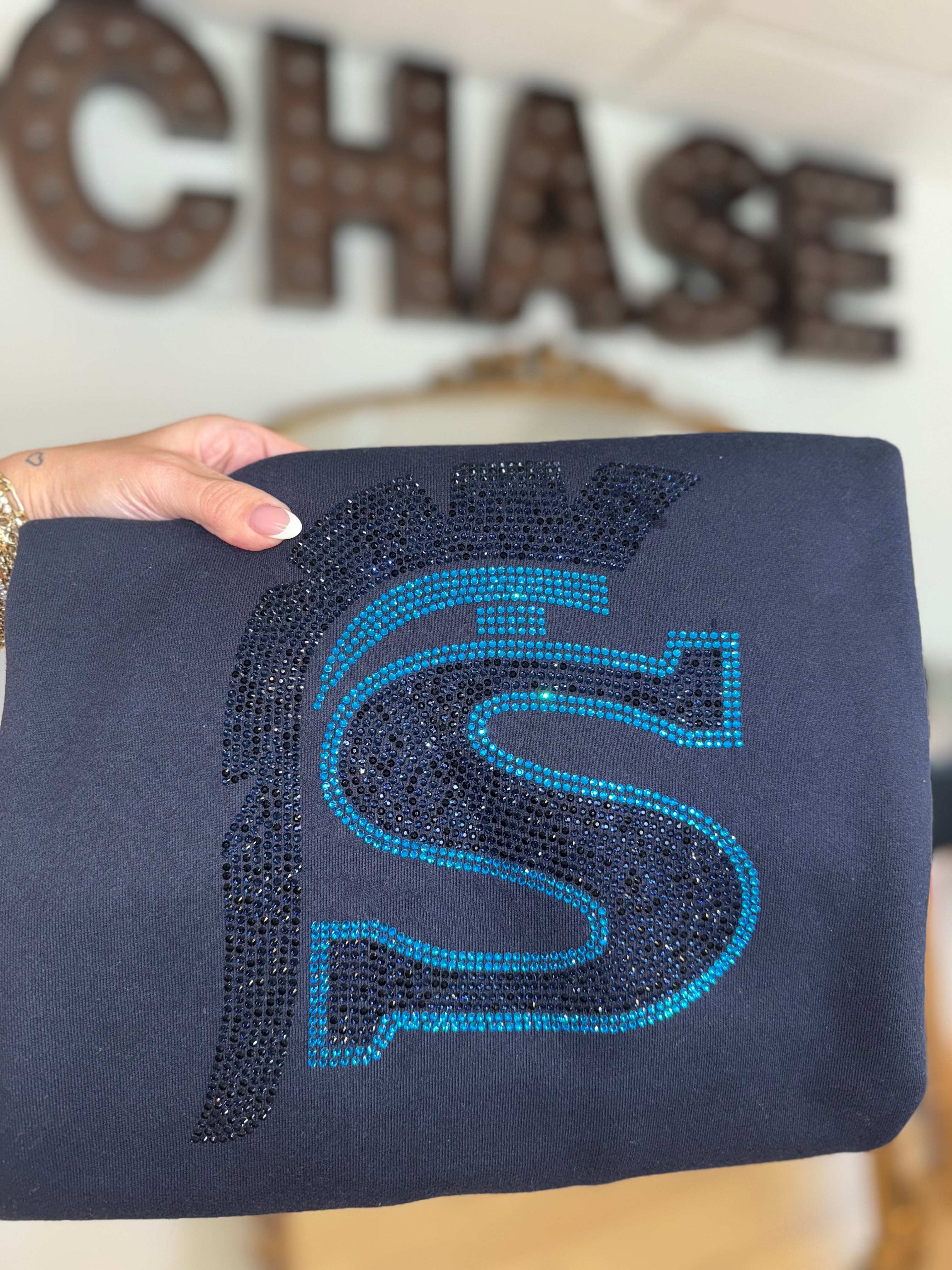 Saugus Logo Rhinestone Sweatshirt