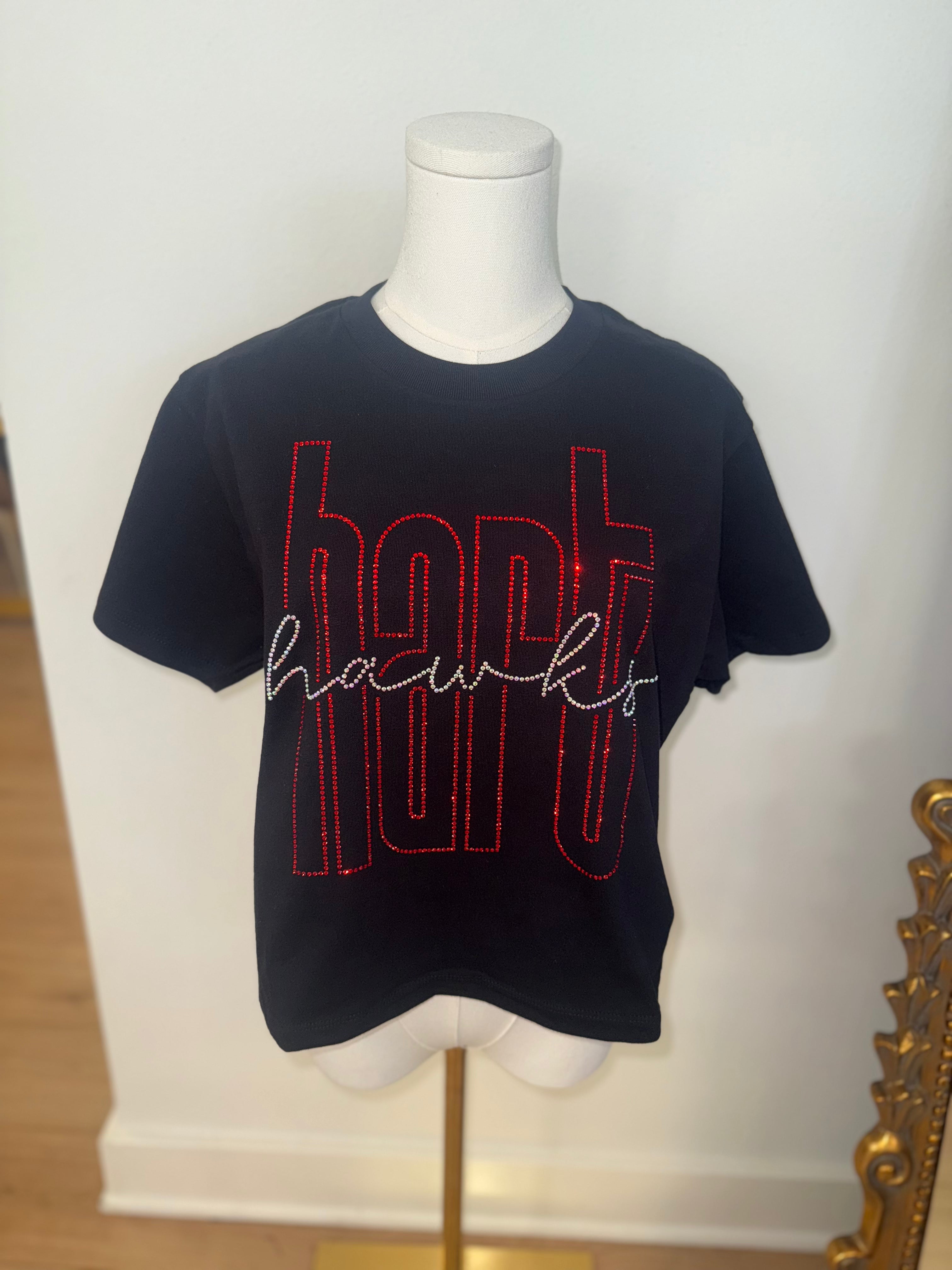 Hart Script Boxy Crop Tee
