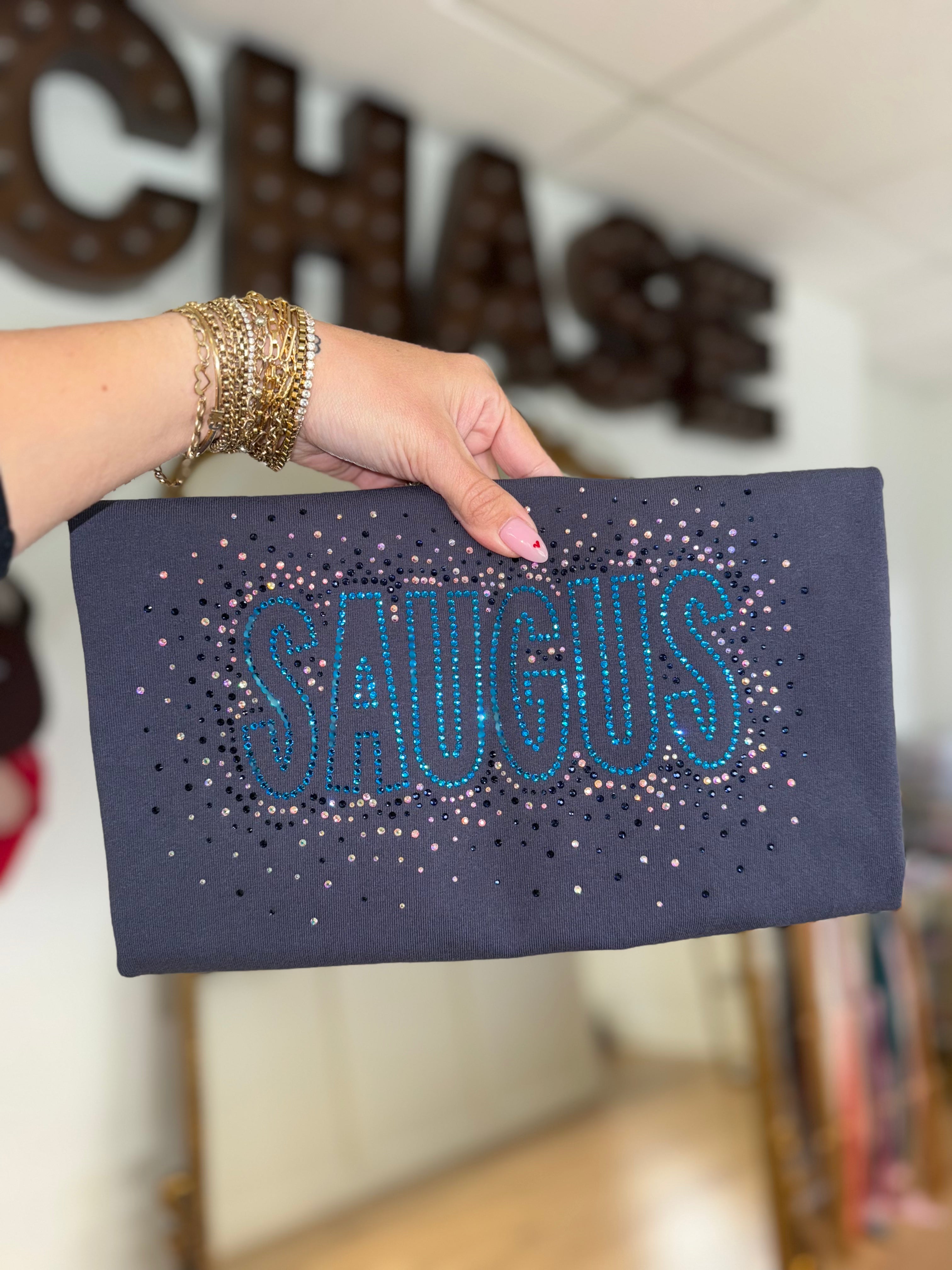 Saugus Rhinestone Scatter Oversized Tee