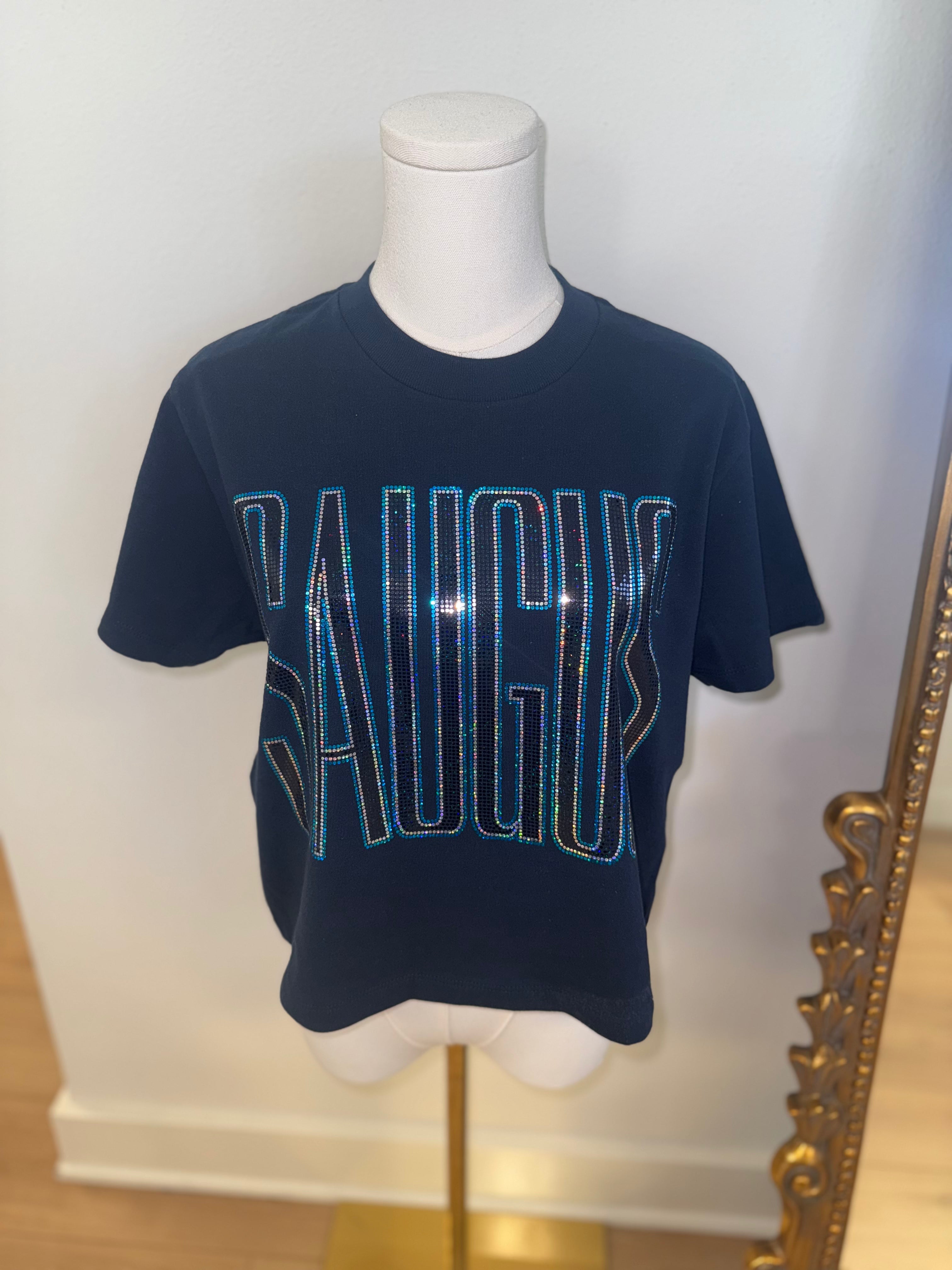 Saugus Boxy Bling Crop Tee
