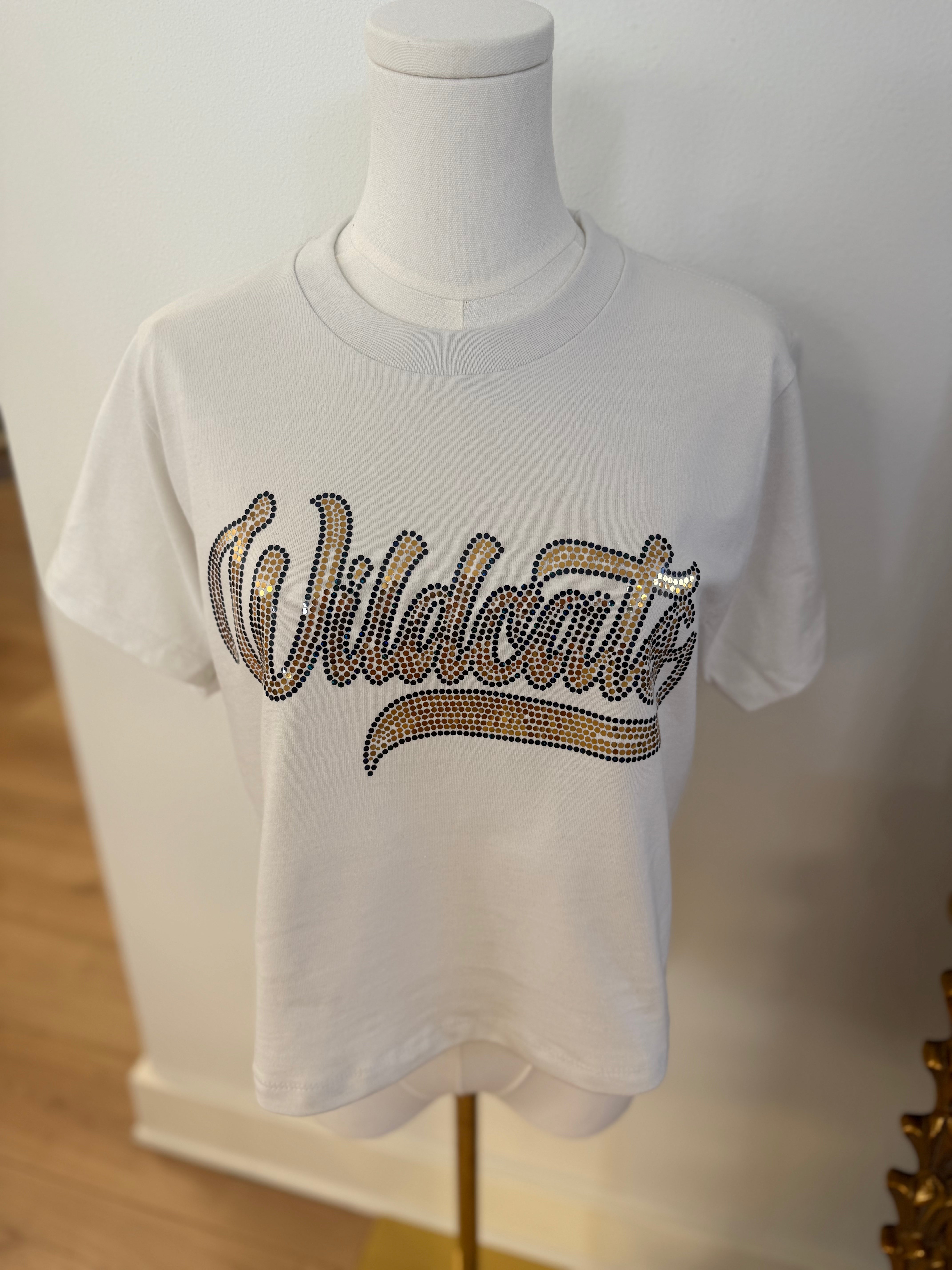 Wildcats Retro Bling Boxy Crop Tee