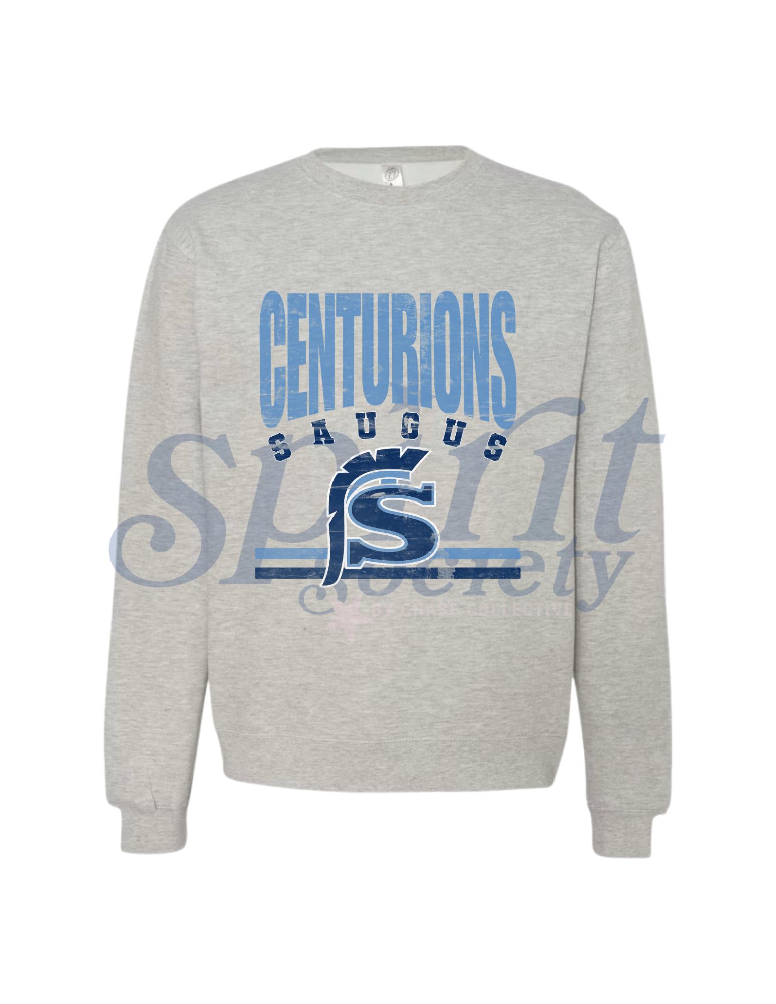 Saugus Track and Field Distressed Crewneck Sweatshirt