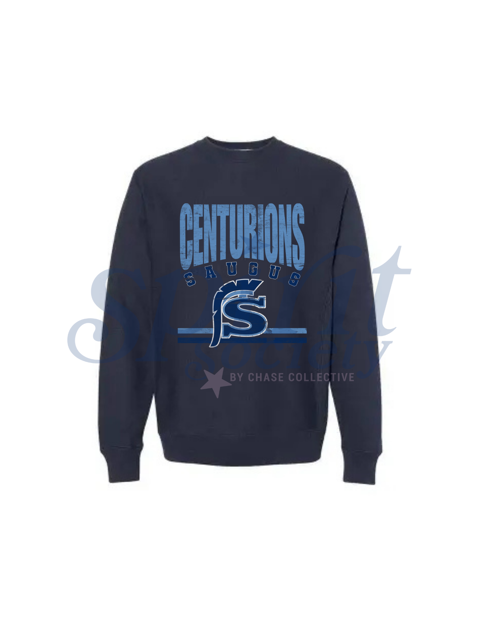 Saugus Track and Field Distressed Crewneck Sweatshirt