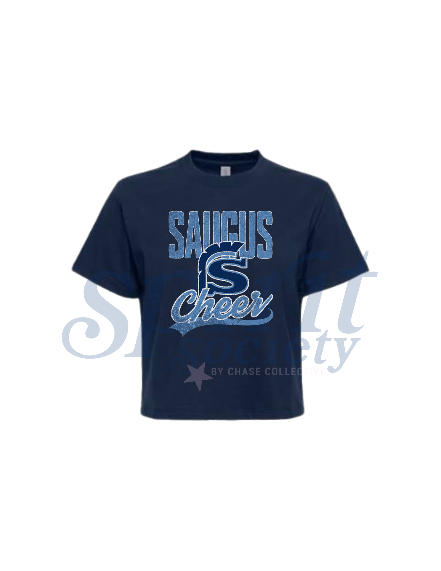 Saugus Cheer Vintage Boxy Crop Tee