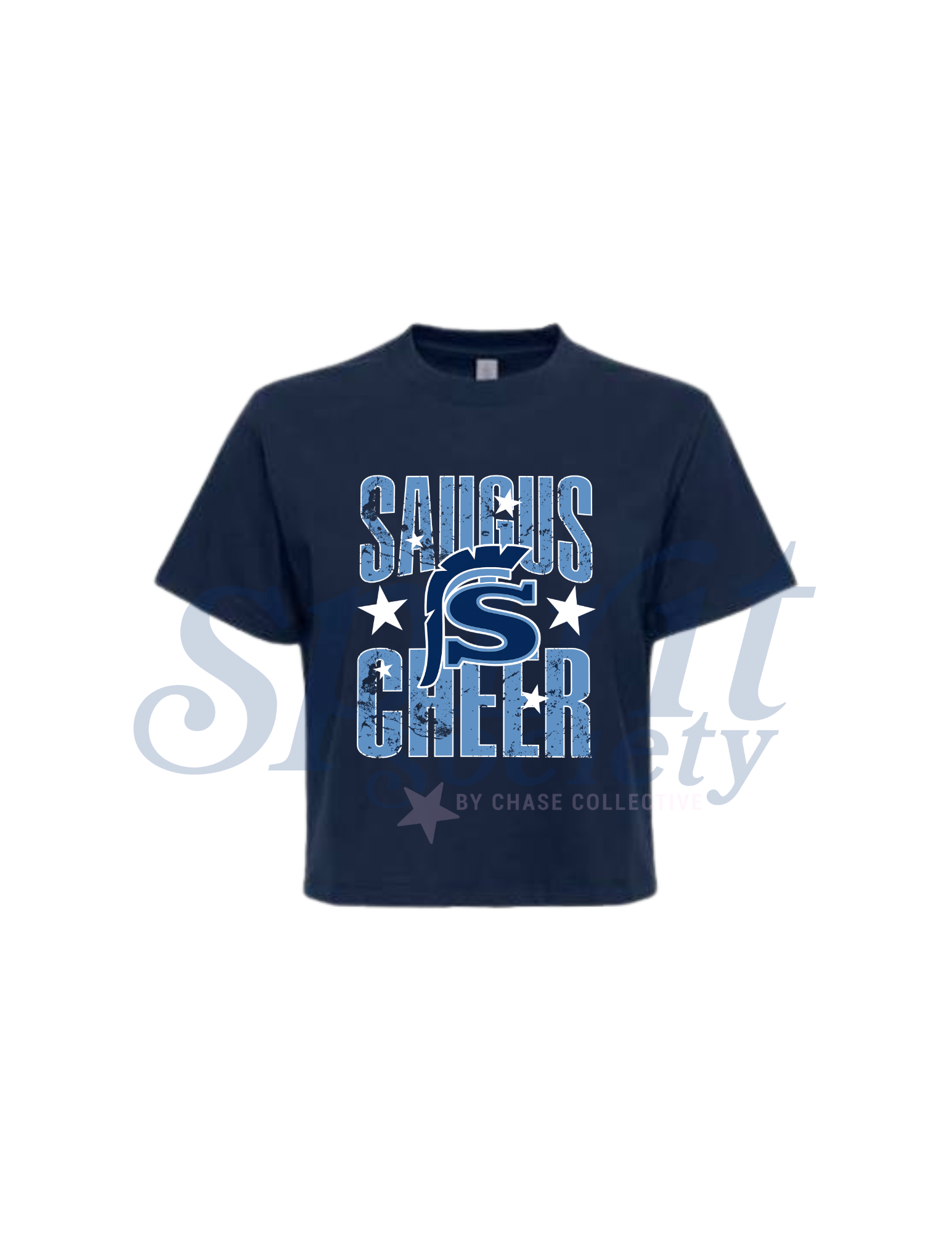 Saugus Cheer Star Boxy Crop Tee