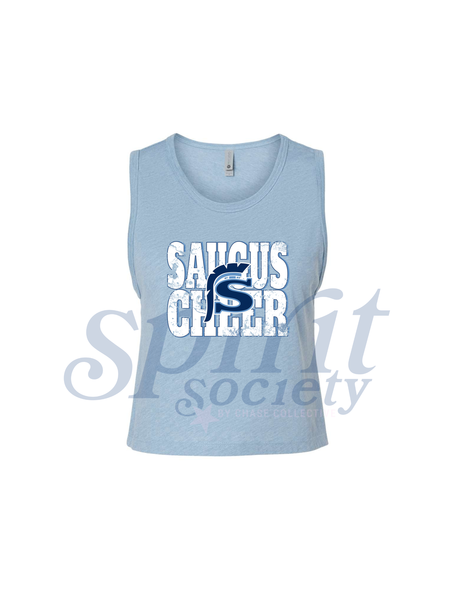 Saugus Cheer Block Crop Tank