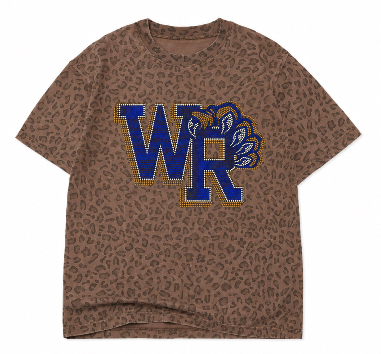WR Wildcats Logo Bling Oversized Tee