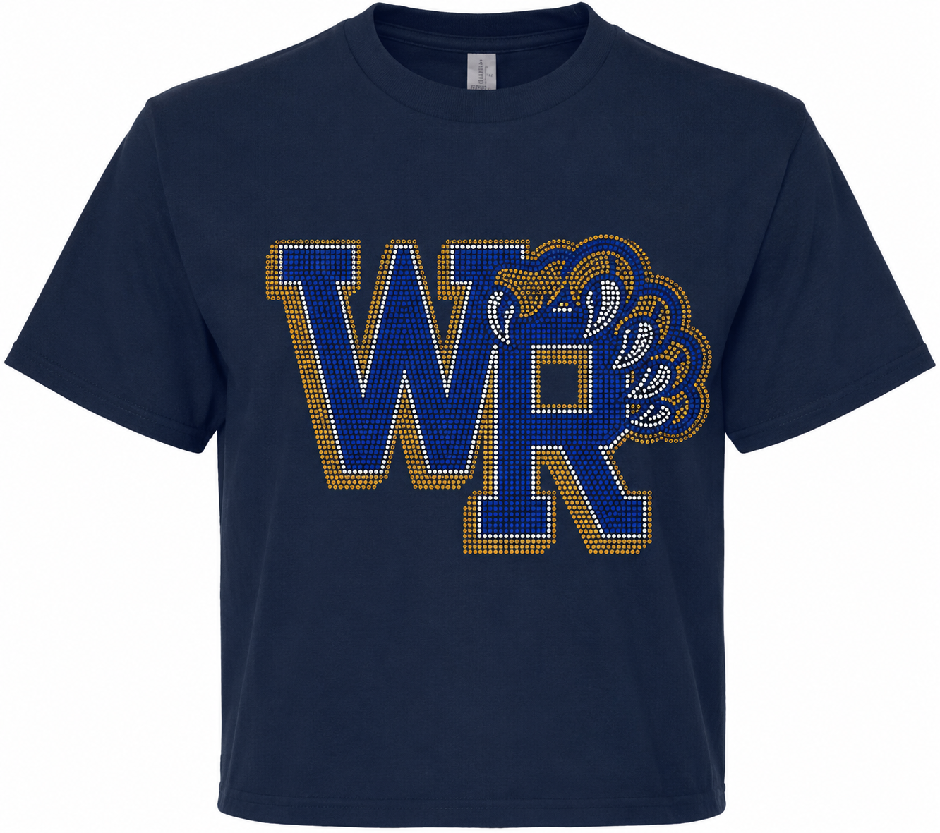 WR Wildcats Bling Logo Boxy Crop Tee
