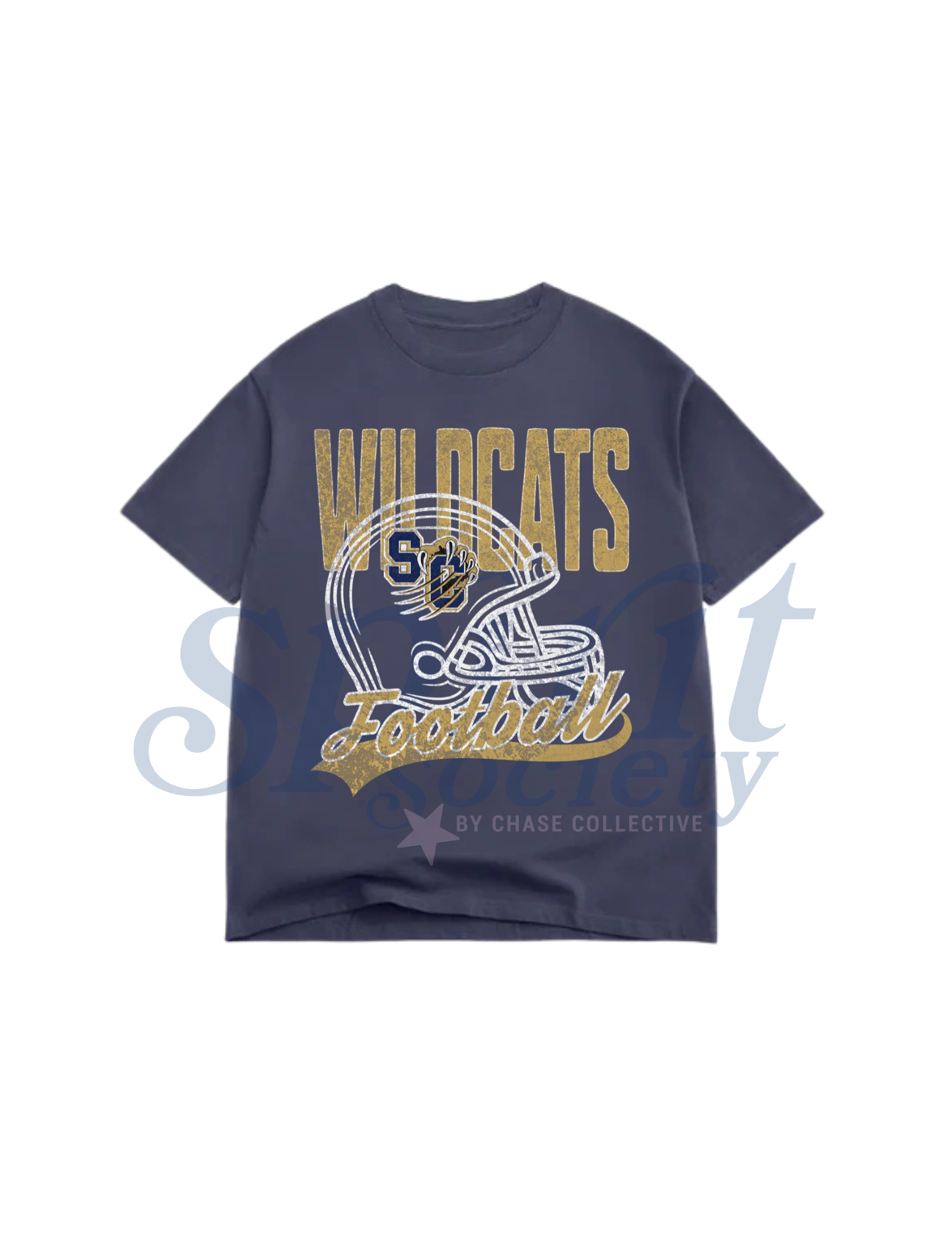 Wildcats Vintage Football Oversized Tee