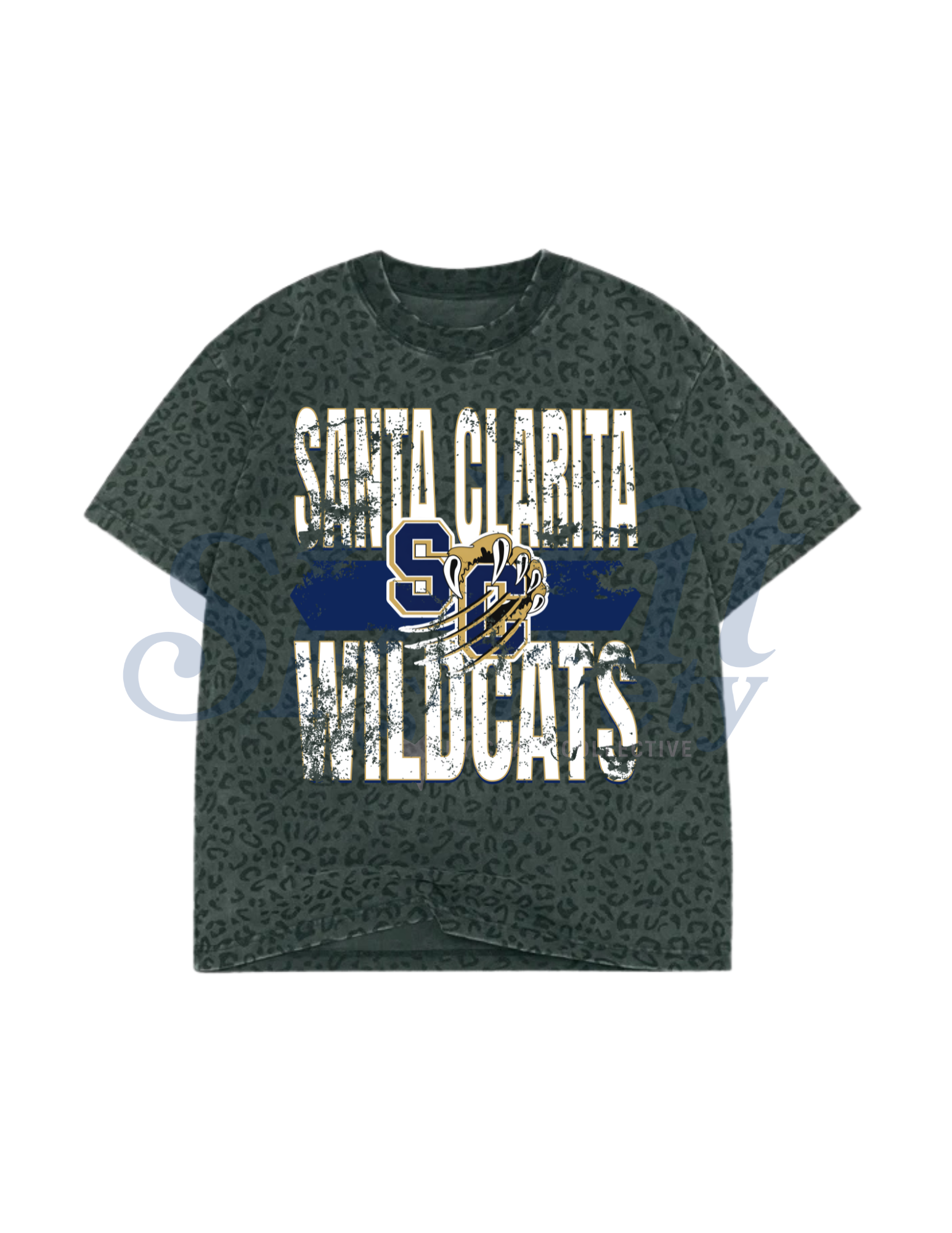Wildcats Tri Distressed Oversized Tee